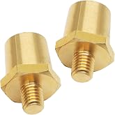 Luomorgo M8 Thread Male Battery Terminal Charging Post, 1 Pair | Brass, Battery Post Adapters (+/-), M8 Battery Posts Extension