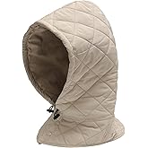 ZLYC Women Windproof Winter Hats Down Hooded Scarf Balaclava Beanie Warm Skull Cap