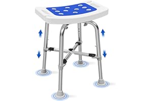 SEATYUPRO Shower Chair for Seniors Elderly Handicap Disabled Bariatric Adults Or Women Bench Seat for Inside Shower Stall and Bathroom Bath Tub Seats Heavy Duty 500 Lbs Adjustable Small Stool Chairs