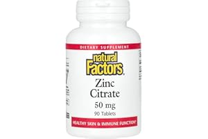 Natural Factors - Zinc Citrate 50 mg, 90 Tablets