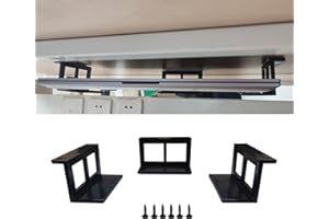 PIAOLGYI Under Desk Laptop Holder Mount with Screw,Bracket Devices Upto 1.9" Under Desk Mount for PS4,Cable Box,MacBook,Laptop & More (Plastic)