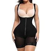 Voxshe Fajas Colombianas Moldeadoras for Women Postpartum Body Shaper Tummy Control Open Bust Shapewear Butt Lifter SW12-L Black