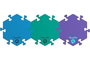 FluentPet HexTiles - Depths 3-Pack | Accessory Dog and Cat Button Learning Kits | Can Hold Up to 6 Buttons | Soft, Durable, and Non-Slip | Gift for Pet Lovers | Comes in 12 Colors