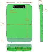 ZCZN A4 Clipboard with Storage Green Plastic Clipboard Folder view 2