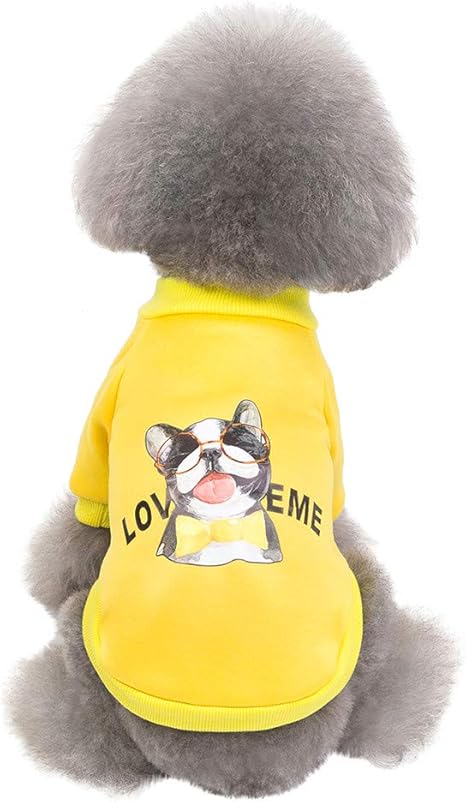 Chemise Pour Chien De Compagnie Manteau Couleur Unie Sweat Gilet Animaux Chat Vetements Chauds Manteau Coton Gilet A Capuchon Chat Vetement Coton Chien Petits Sweat Shirt Pull Chaud Costume Animaux De Compagnie Deguisements