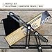 PILPOC Stainless Steel Multi Angle Measuring Ruler, Stainless Steel Black Unbreakable Thick Angle Ruler Template Tool, Laser Etched Markings, Carpenter Pencil, Cloth Case and Box