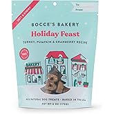 Bocce's Bakery Holiday Feast Recipe Treats for Dogs, Wheat-Free Everyday Dog Treats, Made with Real Ingredients, Baked in The