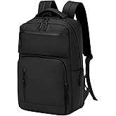 SUIKIHUM Waterproof Laptop Backpack for Men & Women, Flight Approved Anti-Theft Daypack with 15.6-inch Laptop Sleeve (Black)