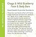 Maine Chaga & Wild Blueberry Soap, (3) Face & Body Bars, Total Wgt of 3 Is 10oz, Natural Soaps With Maine Mushroom, Wild Blueberries, and Goat's Milk