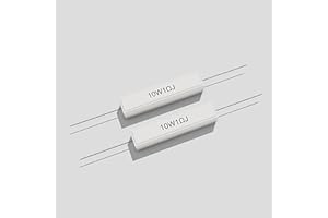 QeeaHuuo 2 PCS Cement Resistor, 1 Ohm 10 Watt Resistor,1KV 5% Tolerance Axial Leaded Wire Wound Fixed Ceramic Resistor