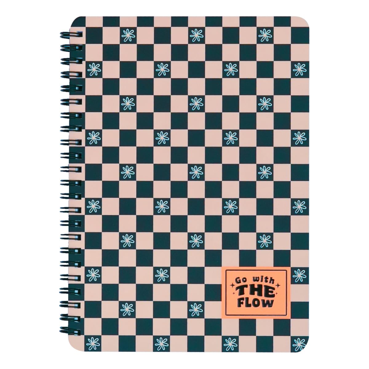 Mr. Wonderful A4 festival pink and black go with the flow notebook