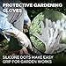 GardenHOME 9 Piece Garden Tools Set for Women Or Men Stainless Steel Heavy Duty kit with Gloves and Bag , Light Grey