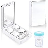 Vordrassil MC2 Contact Lens Case with Manual Contact Lens Cleaner Machine, Portable Contact Box with Mirror Tweezers Remover 