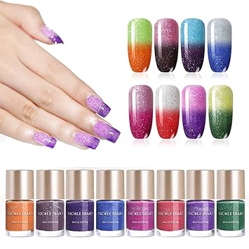 Amazon Com Nicole Diary Nail Polish Set Color Changing Nail