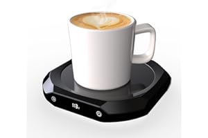 MXMZHXU Mug Warmer for Desk - 36W Smart Coffee Cup Warmer with Timer, Auto Shut Off, 3 Heat Settings, Keep Your Coffee Warm for Office Hours,Perfect Coffee Gifts (Black)