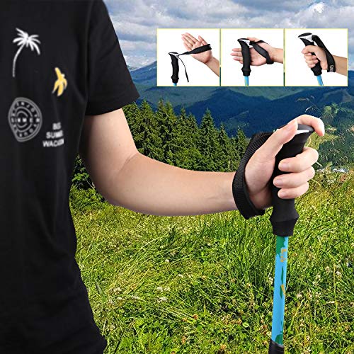 AUTOPDR Trekking Poles, 2 Lightweight Walking Stick,Collapsible Hiking Poles,with Adjustable Quick Lock Folding Hiking Stick - Thumbnail 3