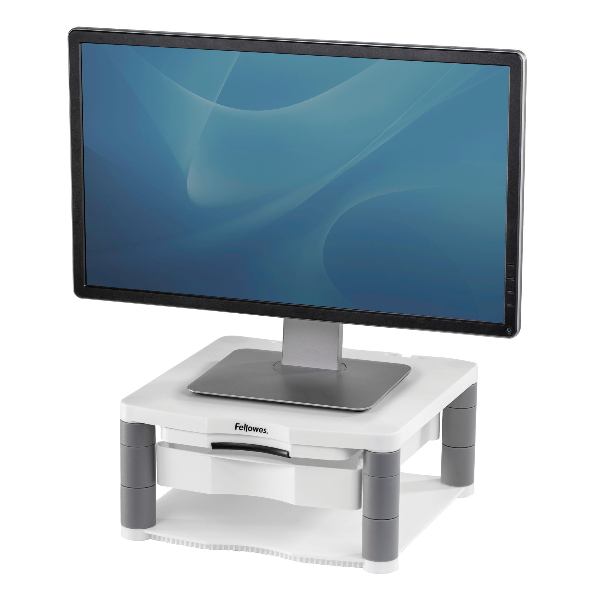 Fellowes Premium Plus Adjustable Monitor Stand, White