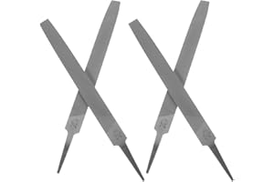OUNONA 4Pcs Rectangular Hardened Steel Axe File Set with Flat and Mill Cut Files for Metal Sharpening and