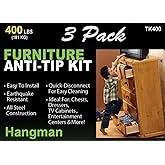Hangman Anti-Tip Kit to Prevent Furniture Falling-Steel (TK-400-3)