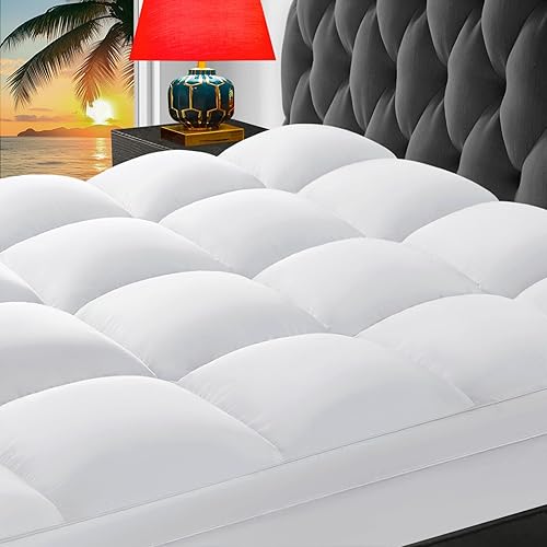 CHOKIT Queen Mattress Topper, Extra Thick Pillow Top Mattress Pad
