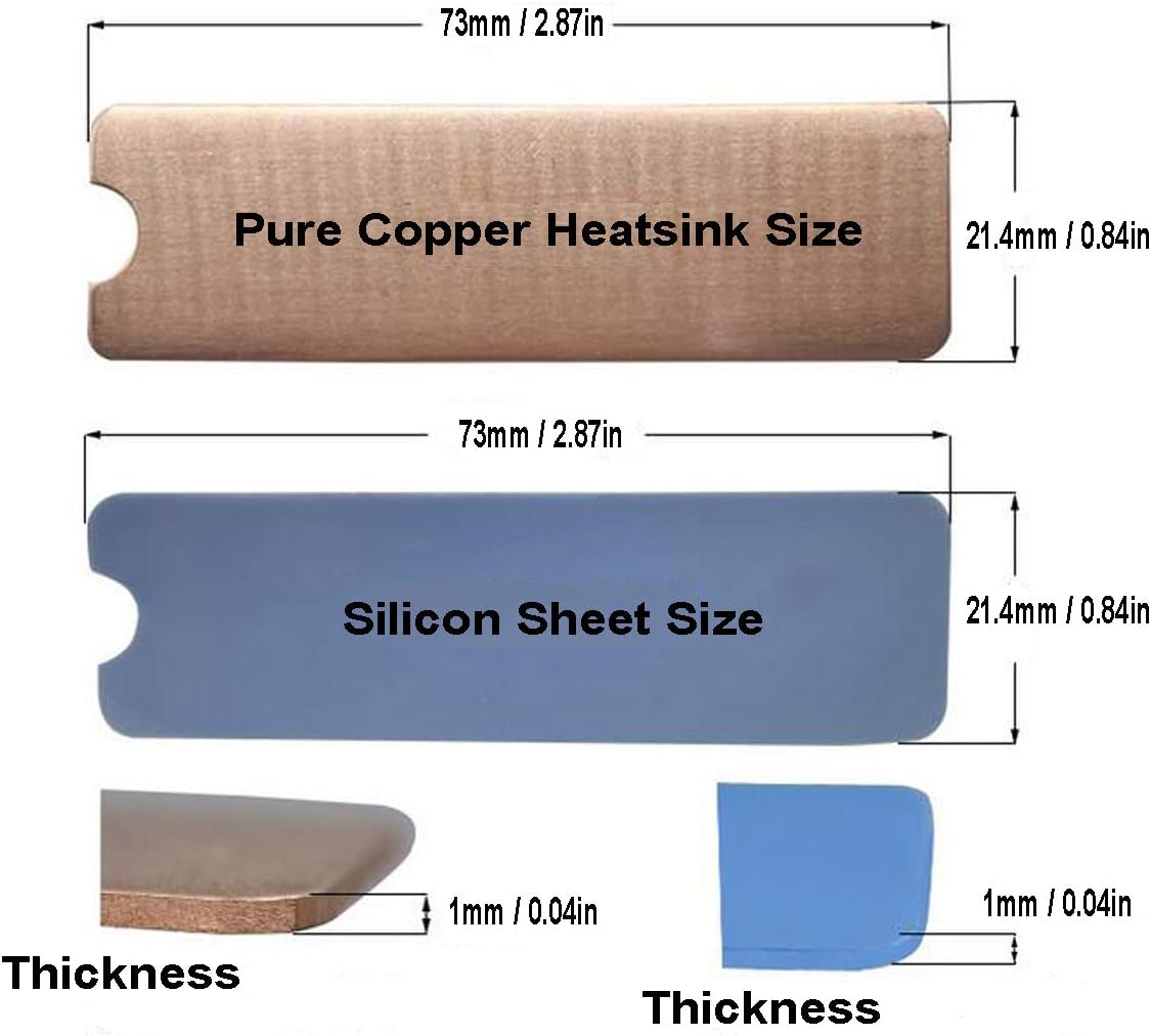 m2 PCIe NVMe Laptop SSD Heatsinks Cooler M.2 Copper Heatsinks Cooler with Silicone Thermal Pad