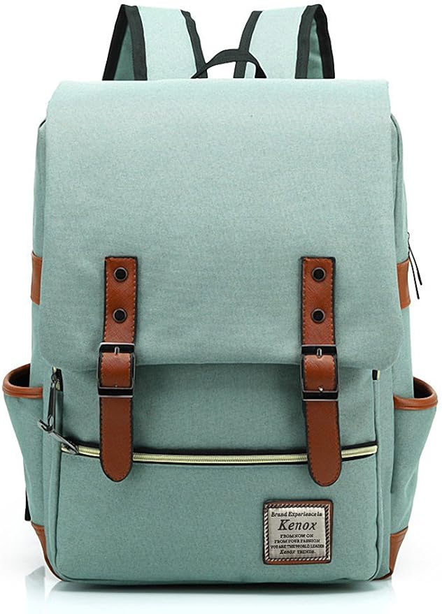 Kenox Vintage Laptop Backpack College Backpack School Bag Fits 15inch