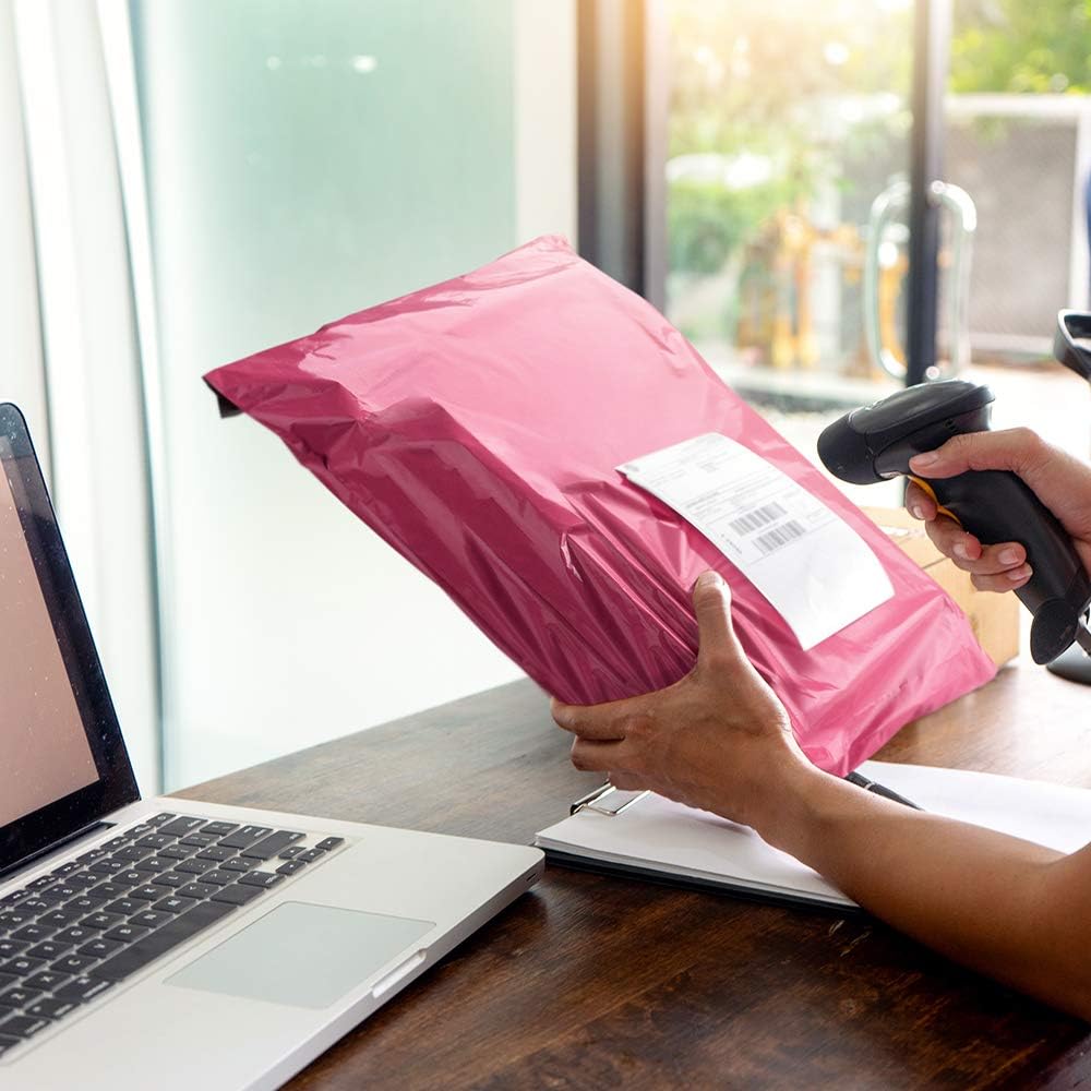 Metronic 10x13 Envelopes Mailers 100pack Pink Shipping Bags with Self Adhesive Waterproof and Tear-Proof Postal Bags : Office Products