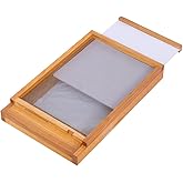 BEEKNOWS 8 Frame Beehive Screened Bottom Board,Langstroth Bee Hive Pre-Coated with Beeswax,Include Entrance Reducer
