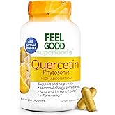 Feelgood Superfoods Quercetin Phytosome - Immune Support & Respiratory Health - High Absorption Phytosome Technology - 20X Better Absorption - Premium Antioxidant Supplement - 60 Capsules