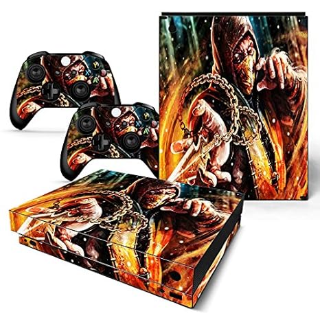 FriendlyTomato Skin für Xbox One X Konsole und Wireless Controller, Vinyl, MK Kombat