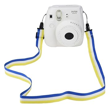 Shaveh Kamera Strap Schultergurt für Fujifilm Instax Mini 25/50/7/8/90 Mini 9 Instant Film Kamera (36 Zoll)(Gelb und Weiß)