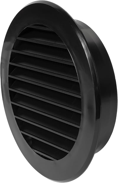 Repa Market 4in Plastic Vent Cover Round Soffit Exhaust Grille with Screen