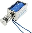 uxcell DC 12V 400mA Push Pull Type Open Frame Solenoid Electromagnet 10mm 45N 9.9LB