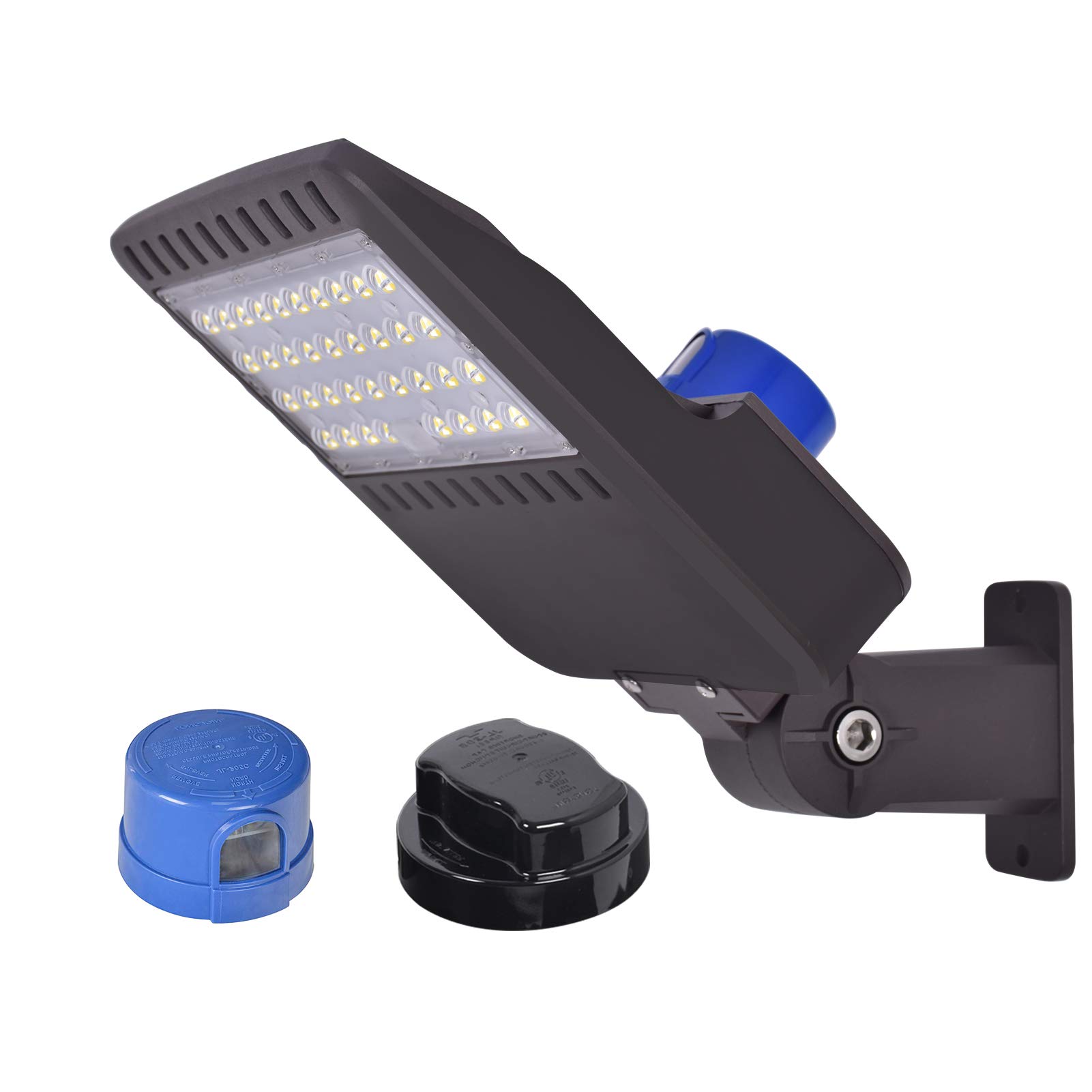 SZGMJIA 100W LED Parking Lot Light, Outdoor Street Light 15,000 Lumen Super Bright 5000K Daylight AC100-277V, Replaces 1000W Halide, Shoebox Area Lighting with photocell for Stadium Roadway Garage