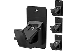 Uenhoy 4 Pcs Self-Adhesive Curtain Rod Brackets, No Drill Curtain Rod Holders up to 30 lbs, Universal Nail Free Curtain Rod H