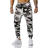 TOONRAIN Camo Cargo Pants Cargo Jeans for Men Casual Drawstring Sweatpants Camouflage Joggers Trouser with Pockets