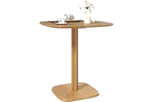 HOMCOM Dining Table for 4 People - Modern Kitchen Table with Wood-Effect Top, 27.6" x 27.6", Natural Wood