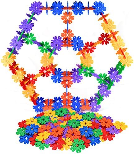 CoolFlakes – Creative and Educational Interlocking Flakes for Boys and Girls (Mixed Colors) - 180 PCS