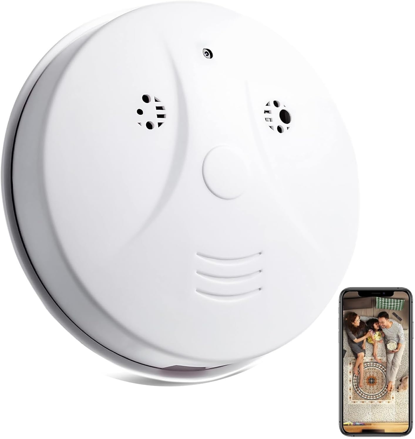 Photo 1 of Security Camera Smoke Detector Hidden Camera 1080P WiFi Indoor Camera with Night Vision Motion Detection Real-Time for Home Office Safety