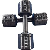 20lb Quick Adjustable Dumbbell Set - 5 in 1 Weights (2/4/6/8/10 LB) | Dual Safety Lock &amp; Ergonomic Non-Slip TPE Grip, Space Saving Hex Small Weights for Women at Home, 10lb Dumbbells Set of 2