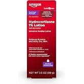 Amazon Basic Care Maximum Strength 1% Hydrocortisone Anti-Itch Lotion for Eczema Relief, Intensive Healing, Redness and Rashes, 3.5 ounce (Pack of 1)