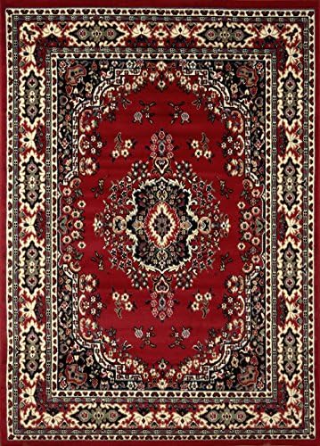 Large Traditional 8x11 Oriental Area Rug Persian Style Carpet -Approx 7'8"x10'8" (Reds)