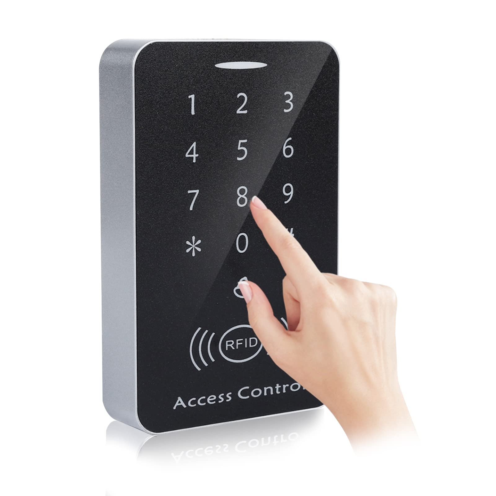 Sonew RFID Touch Metal Access Control Password Access Keypad Machine Controller with 10pcs ID Keyfobs