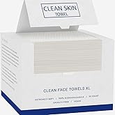 Clean Skin Disposable Face Towels XL,100% Biodegradable, Extremely Soft, 50 Count, Vegan, Facial Towels For Home, Travel & Salon Use.