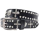 Skull Studded Belt Y2k Skull Belts Genuine Leather studded belts Emo Belt Y2k Punk Skull Belts y2k
