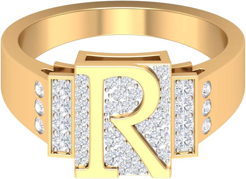 Anillo inicial anillo de oro personalizado anillo de parejas anillo de relación anillo
