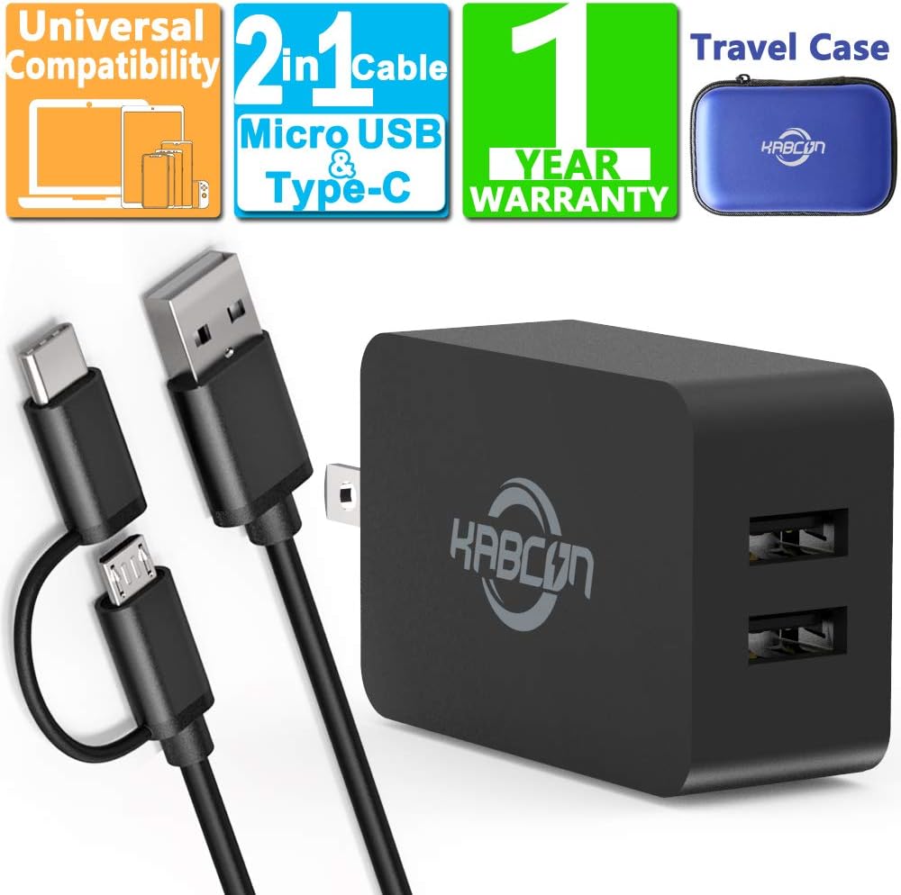 Kindle Fire Fast Charger, 5V 2.4A AC Adapter for Amazon Kindle Fire HD, HDX 6