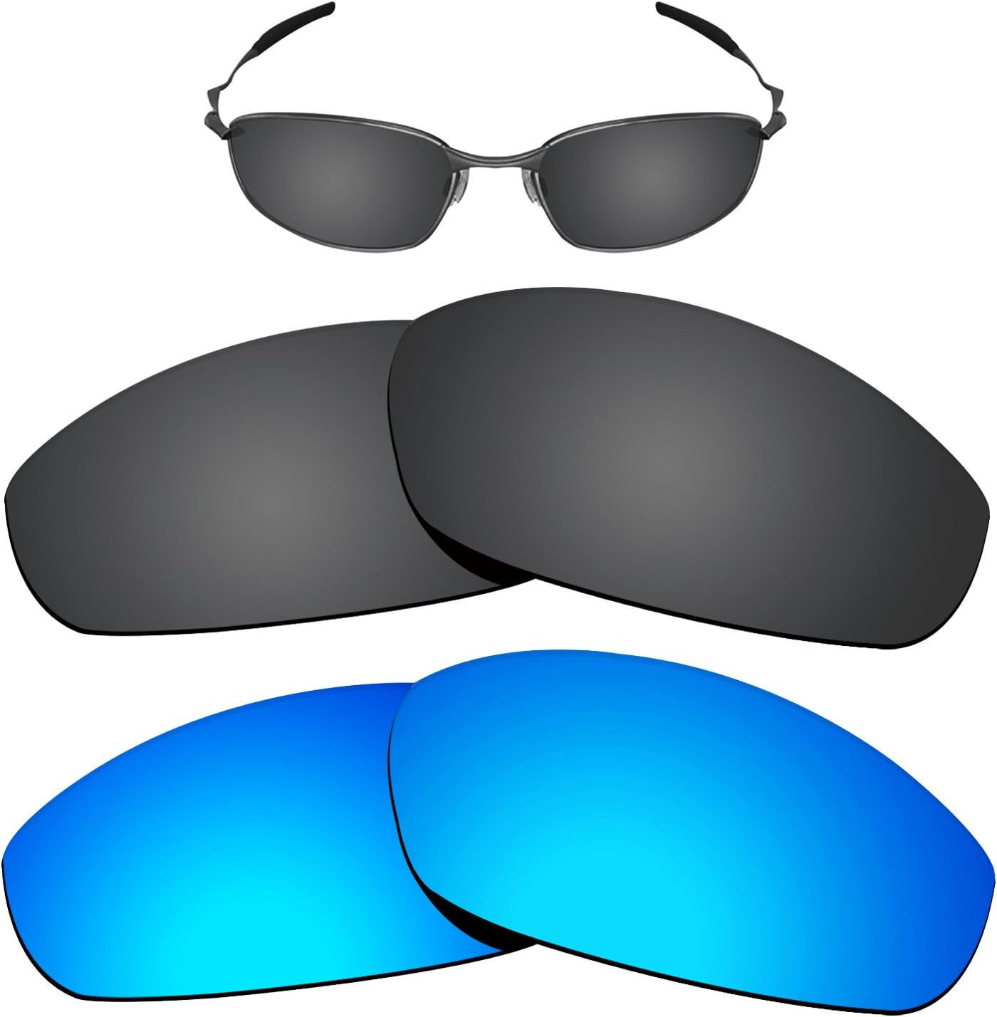 Kygear Replacement Lenses Different Colors for Oakley Whisker Sunglass Polarized Pack of 3