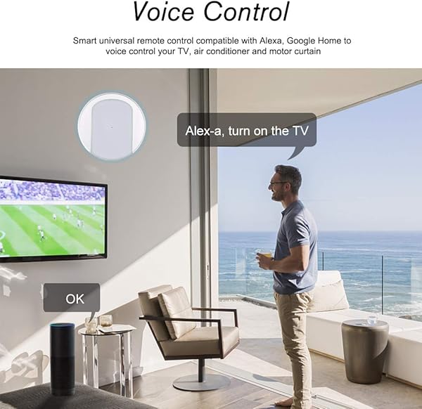 OWSOO Control Remoto Inteligente IR WiFi IR Remoto IR Control Hub Wi Fi2 4Ghz Control Remoto Universal para Aire Acondicionado TV DVD App Tuya Smart Life Compatible con Alexa Google Home IFTTT