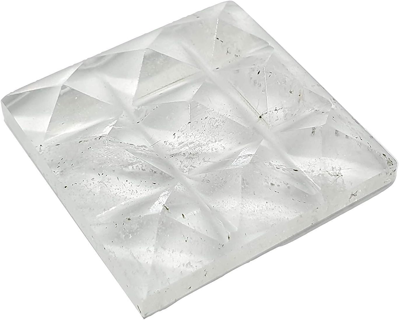 Eclectic Shop Uk Hindu Stunning Sphatik 9 Pyramid Quartz Gemstone Vastu Energy Healing Size:30mm Square Approx Sphatik